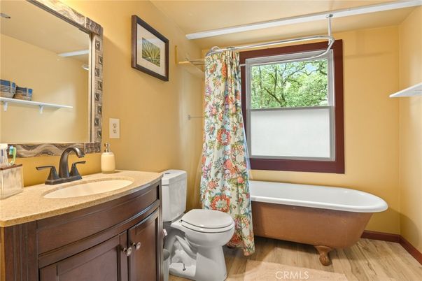 Bathroom, Free Standing Baths, Interior, Wood Texture Flooring