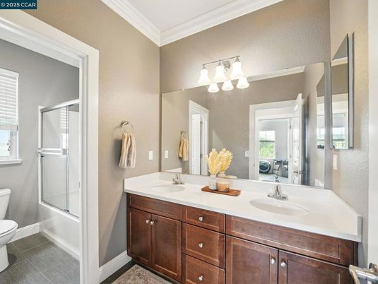 Bathroom, Dual Sink Vanities, Glass Shower, Interior