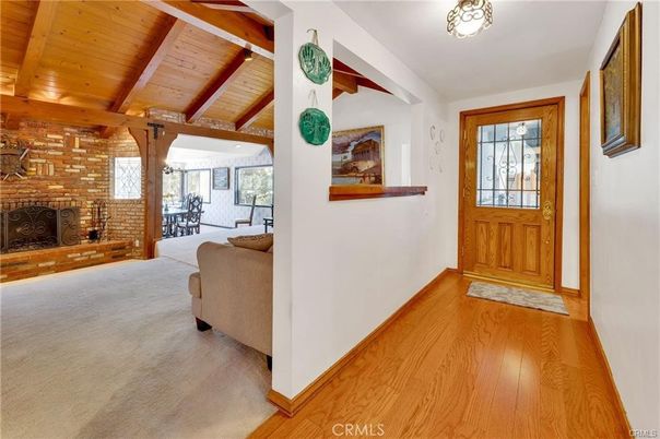 Fireplace, Interior, Living room, Stone Walls, Wooden Beams, Wooden Ceilings, Wood Texture Flooring