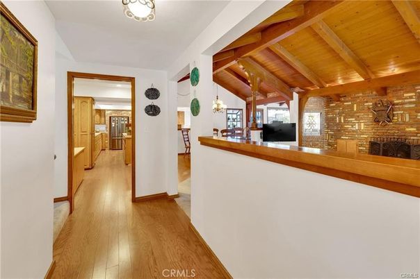 Chandelier, Fireplace, Interior, Stone Walls, Wooden Beams, Wooden Ceilings, Wood Texture Flooring