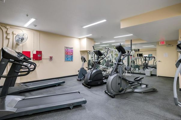 Fitness Equipment, Gym, Interior, Recessed Lighting