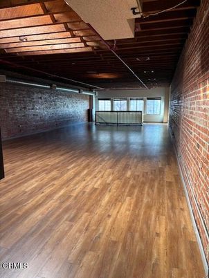 Empty room, Interior, Stone Walls, Wooden Beams, Wood Texture Flooring