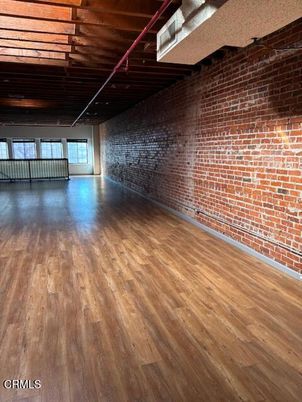 Empty room, Interior, Stone Walls, Wooden Beams, Wood Texture Flooring