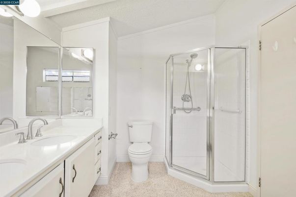Bathroom, Dual Sink Vanities, Glass Shower, Interior