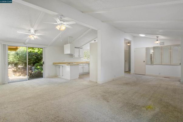 Empty room, Interior, Kitchen, Pendant Lights