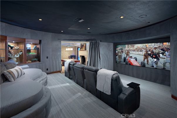 Home Theatre Room, Interior, Projection Screen, Recessed Lighting, Theatre Room