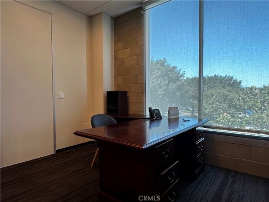 Home Office, Interior, Stone Walls, Wood Texture Flooring