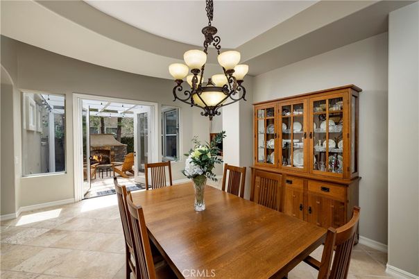 Chandelier, Dining room, Fireplace, Interior