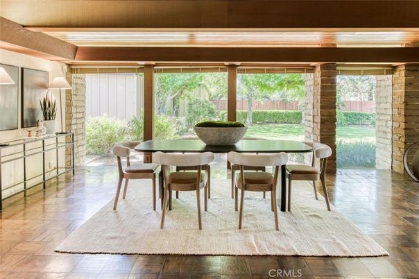 Dining room, Interior, Wood Texture Flooring