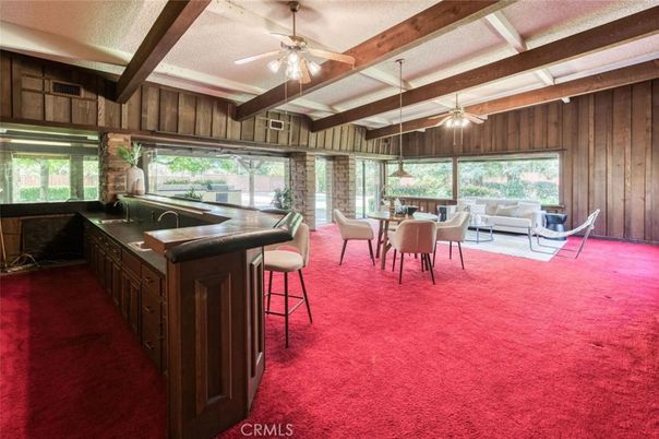 Dining room, Interior, Wooden Beams