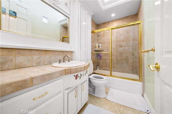 Bathroom, Glass Shower, Interior, Recessed Lighting, Tile Countertops