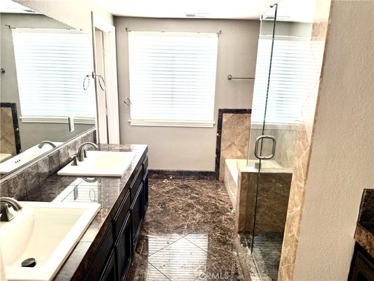 Bathroom, Dual Sink Vanities, Glass Shower, Interior