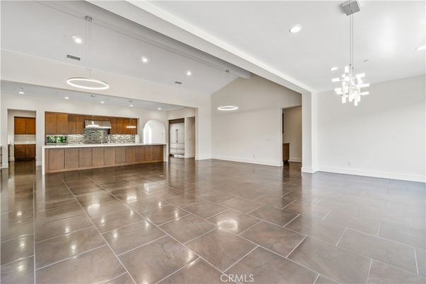 Empty room, Interior, Kitchen, Pendant Lights, Recessed Lighting