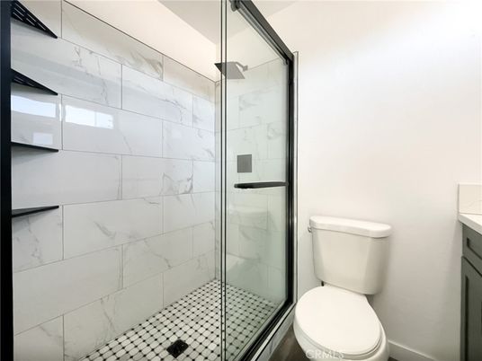 Bathroom, Glass Shower, Interior, Marble Walls