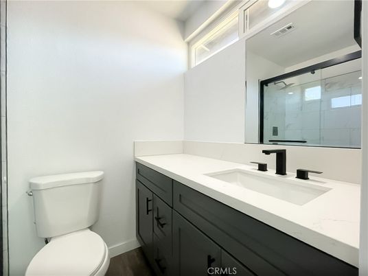 Bathroom, Interior, Recessed Lighting, Wood Texture Flooring