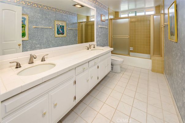 Bathroom, Dual Sink Vanities, Glass Shower, Interior, Tile Countertops