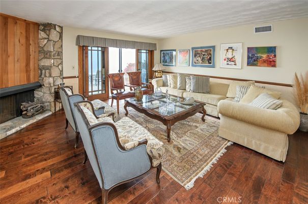 Fireplace, Interior, Living room, Stone Walls, Wood Texture Flooring