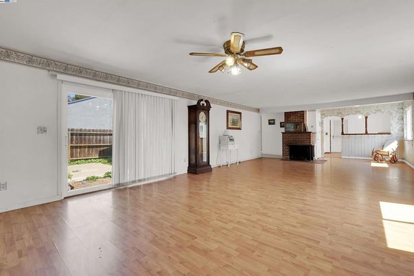 Empty room, Fireplace, Interior, Wood Texture Flooring