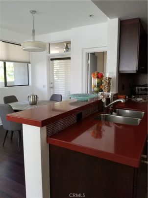 Dining room, Interior, Kitchen, Pendant Lights, Wood Texture Flooring