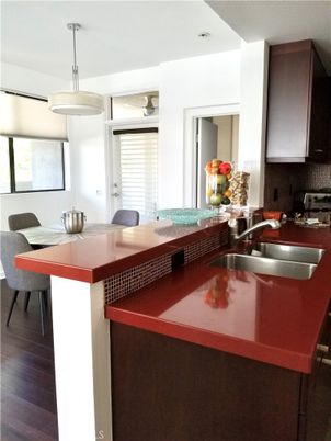 Dining room, Interior, Kitchen, Pendant Lights, Wood Texture Flooring