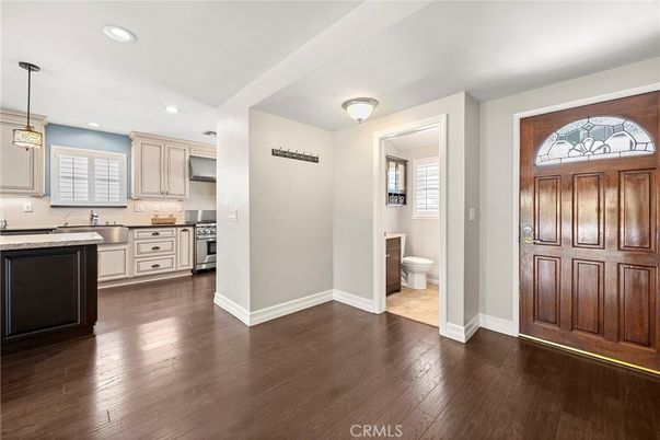 Bathroom, Interior, Kitchen, Pendant Lights, Recessed Lighting, Wood Texture Flooring