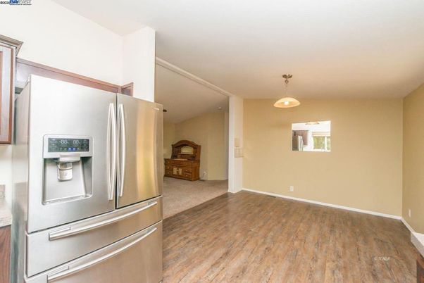 Interior, Kitchen, Pendant Lights, Stainless Steel Appliances, Wood Texture Flooring