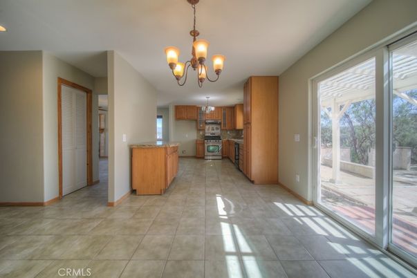 Chandelier, Interior, Kitchen, Stainless Steel Appliances