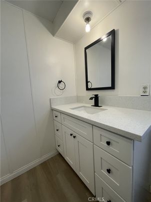 Bathroom, Dual Sink Vanities, Interior, Wood Texture Flooring