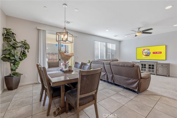Dining room, Interior, Living room, Pendant Lights, Recessed Lighting