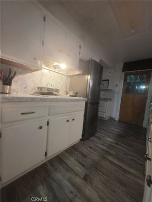 Interior, Kitchen, Marble Walls, Wood Texture Flooring