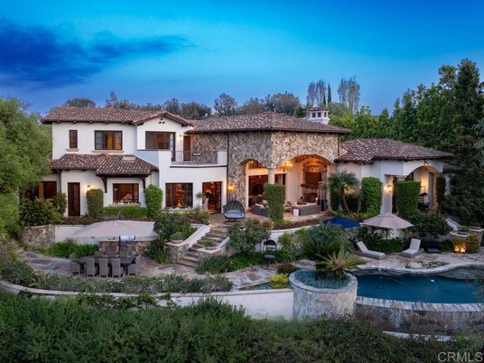 Backyard, Exterior, Facade, Pool, Mediterranean
