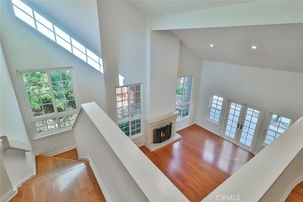 Fireplace, Interior, Recessed Lighting, Wood Texture Flooring