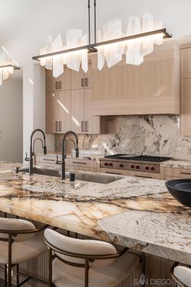 Interior, Kitchen, Marble Walls, Stainless Steel Appliances