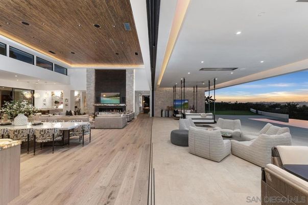 Fireplace, Interior, Living room, Recessed Lighting, Wooden Ceilings, Wood Texture Flooring