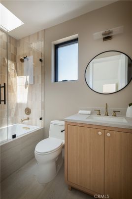 Bathroom, Dual Sink Vanities, Glass Shower, Interior, Wood Texture Flooring