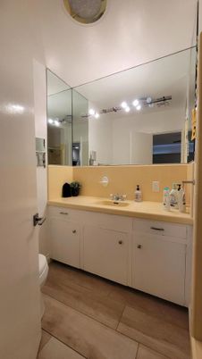 Bathroom, Dual Sink Vanities, Interior, Wood Texture Flooring