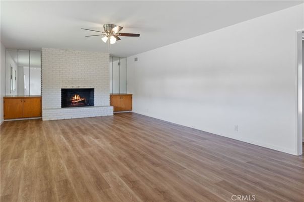 Empty room, Fireplace, Interior, Wood Texture Flooring