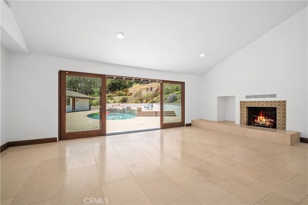 Empty room, Fireplace, Interior, Recessed Lighting