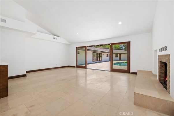 Empty room, Fireplace, Interior, Recessed Lighting