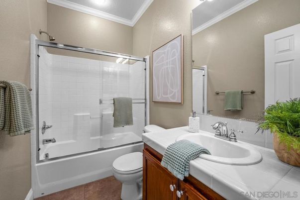 Bathroom, Glass Shower, Interior, Recessed Lighting, Tile Countertops
