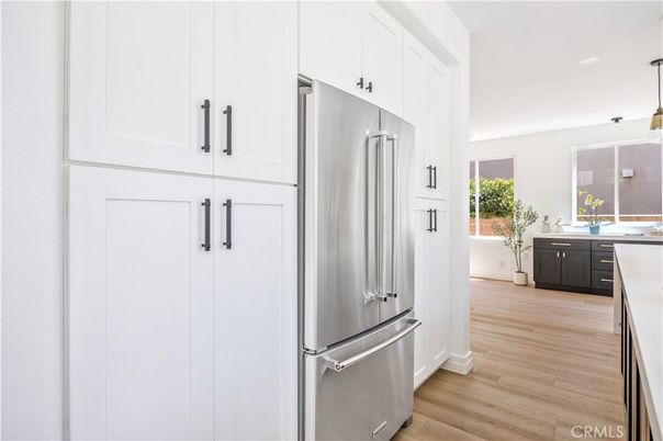 Interior, Kitchen, Pendant Lights, Stainless Steel Appliances, Wood Texture Flooring
