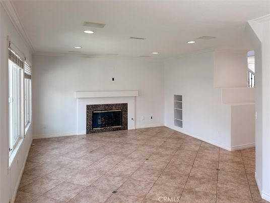Empty room, Fireplace, Interior, Recessed Lighting