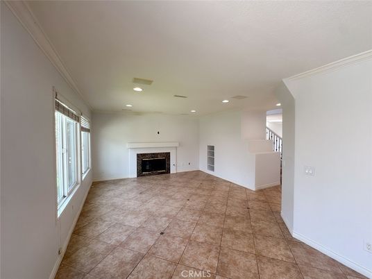 Empty room, Fireplace, Interior, Recessed Lighting