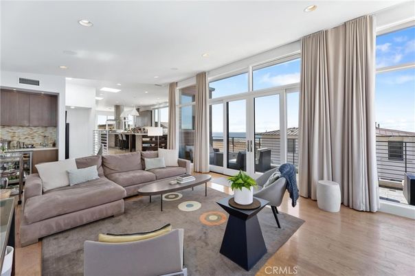 Interior, Kitchen, Living room, Recessed Lighting, Stainless Steel Appliances, Wood Texture Flooring