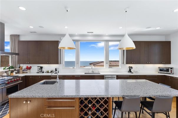 Interior, Kitchen, Pendant Lights, Recessed Lighting, Stainless Steel Appliances, Water