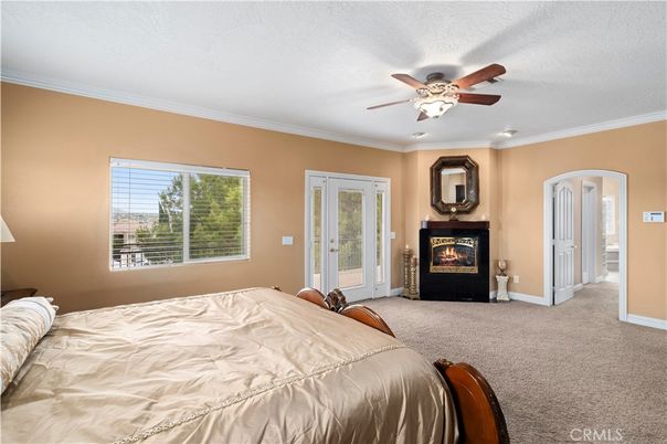 Bedroom, Fireplace, Interior