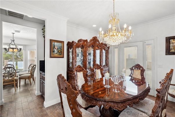 Chandelier, Dining room, Interior, Recessed Lighting