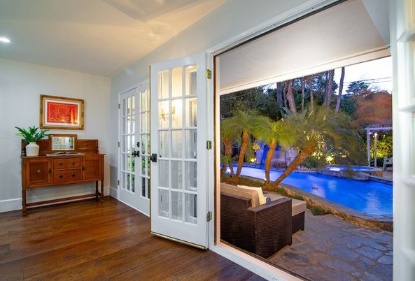 Interior, Pool, Recessed Lighting, Wood Texture Flooring