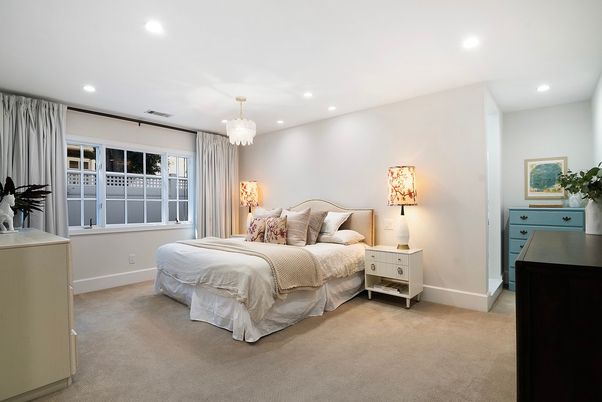 Bedroom, Chandelier, Interior, Recessed Lighting