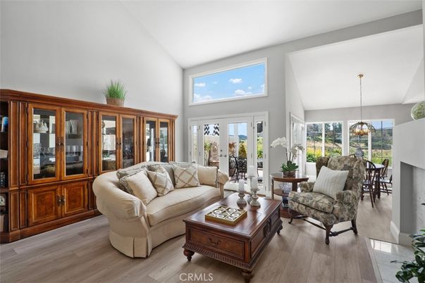 Dining room, Fireplace, Interior, Living room, Pendant Lights, Wood Texture Flooring